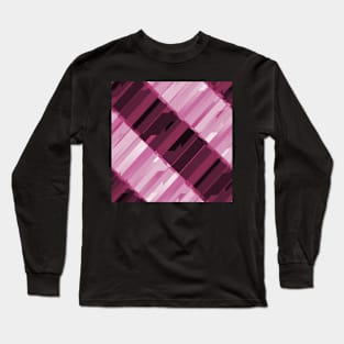 Pink diagonals Long Sleeve T-Shirt